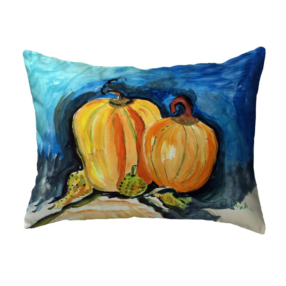 Two Pumpkins Small Noncorded Pillow 11x14. Picture 1