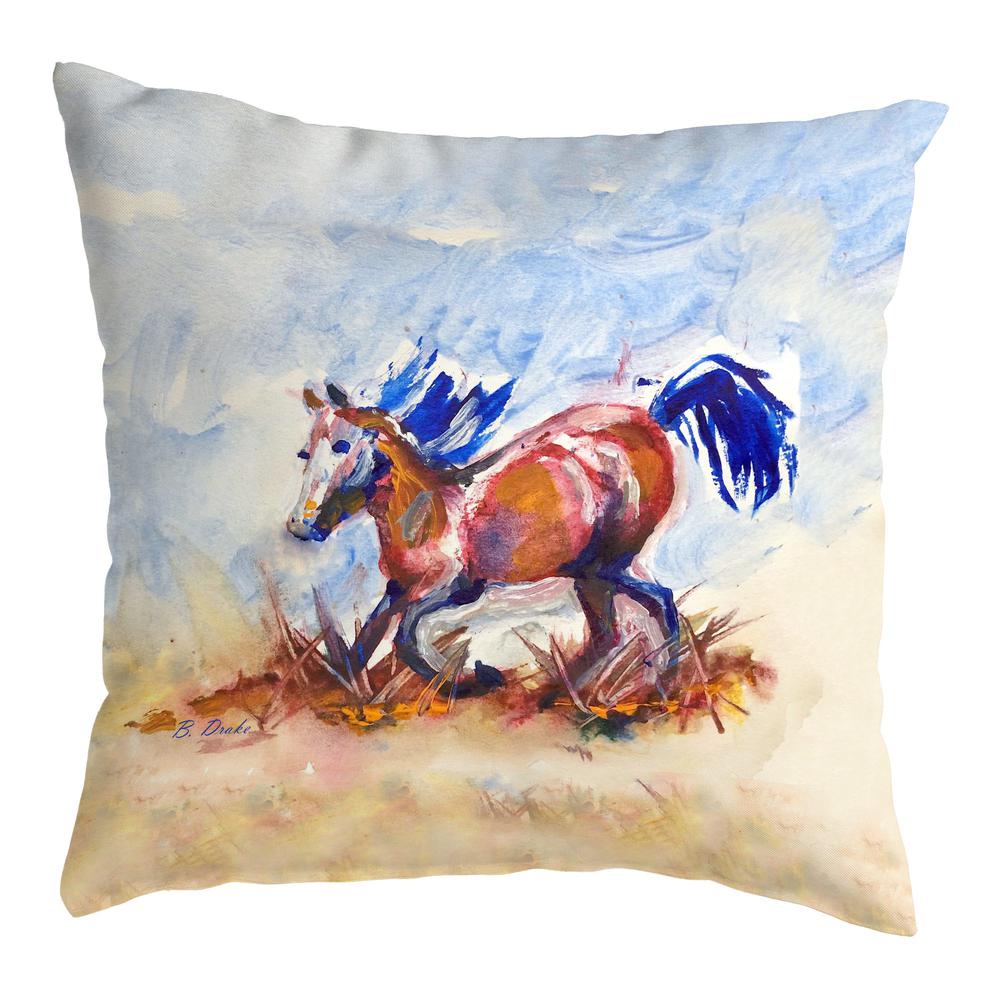 Betsy's Wild Horse Small Noncorded Pillow 12x12. Picture 1