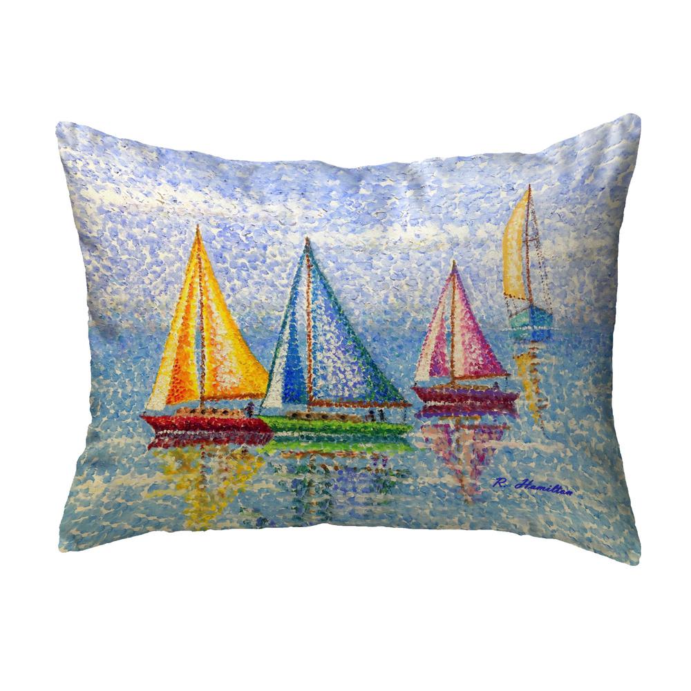 Sailboat Colors Small Noncorded Pillow 11x14. Picture 1