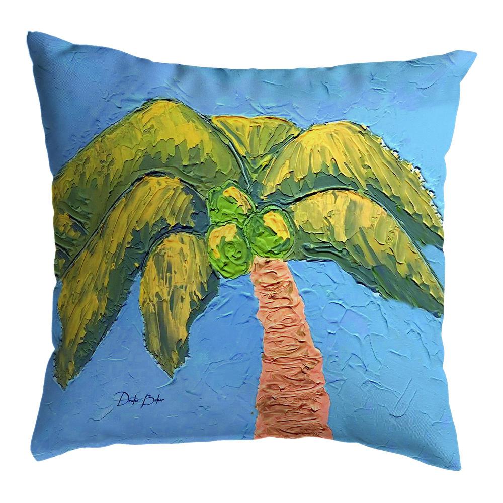 Drake's Palm Tree Small Noncorded Pillow 12x12. Picture 1