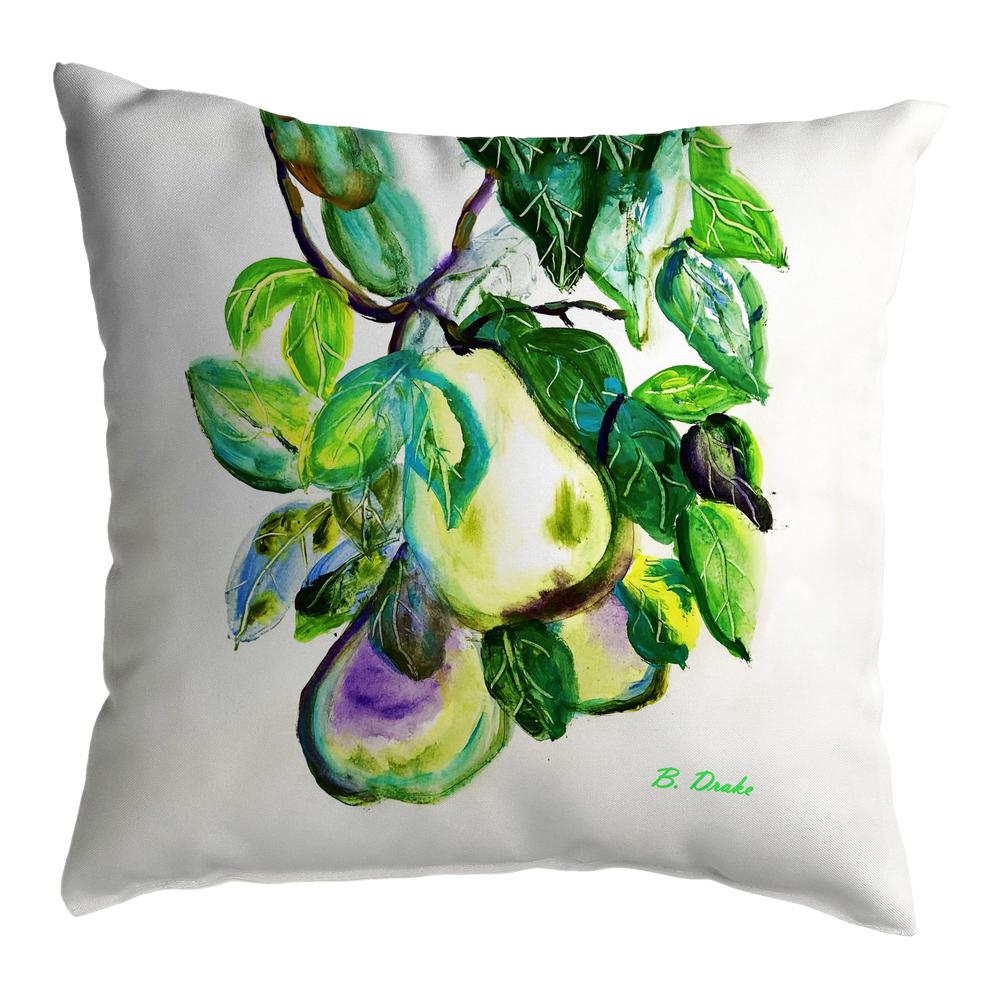Hanging Pears Small Noncorded Pillow 12x12. Picture 1