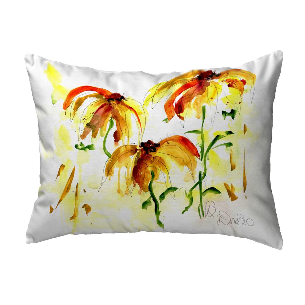 Yellow Flowers Small Noncorded Pillow 11x14. Picture 1