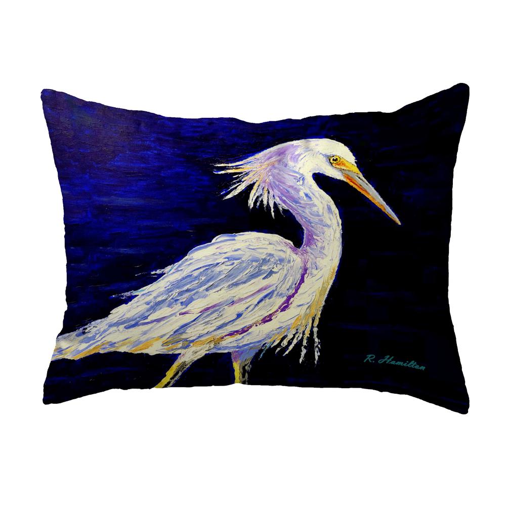 Palette Snowy Egret Small Noncorded Pillow 11x14. Picture 1