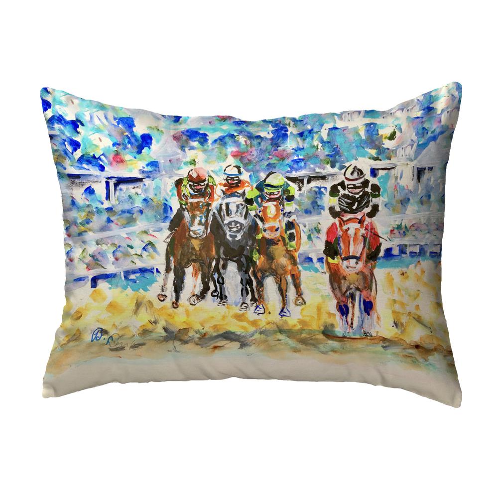 Four Racing Small Noncorded Pillow 11x14. Picture 1