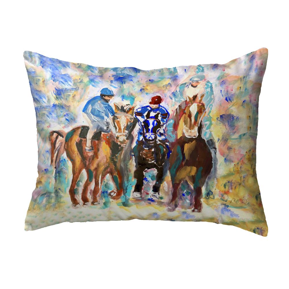 Three Racing II Small Noncorded Pillow 11x14. Picture 1