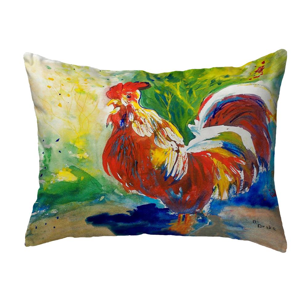 Red Rooster Small No-Cord Pillow 11x14. Picture 1