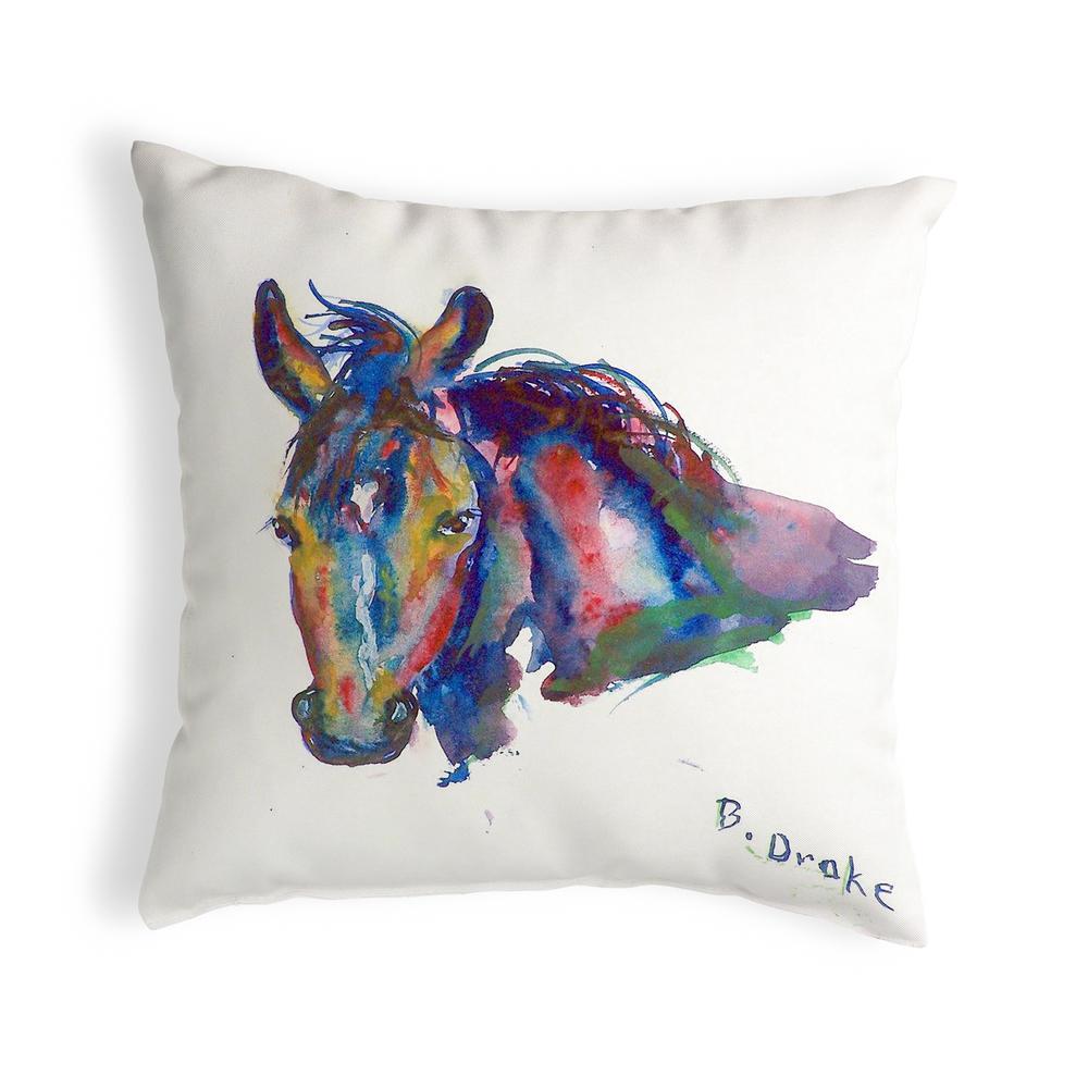 Nellie - Horse Small No-Cord Pillow 11x14. Picture 1