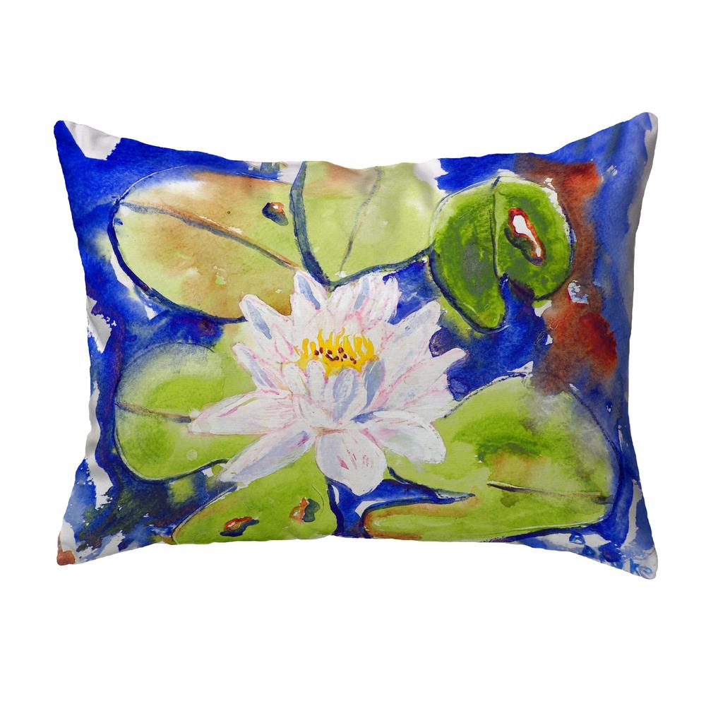 Lily Pad Flower Small No-Cord Pillow 11x14. Picture 1