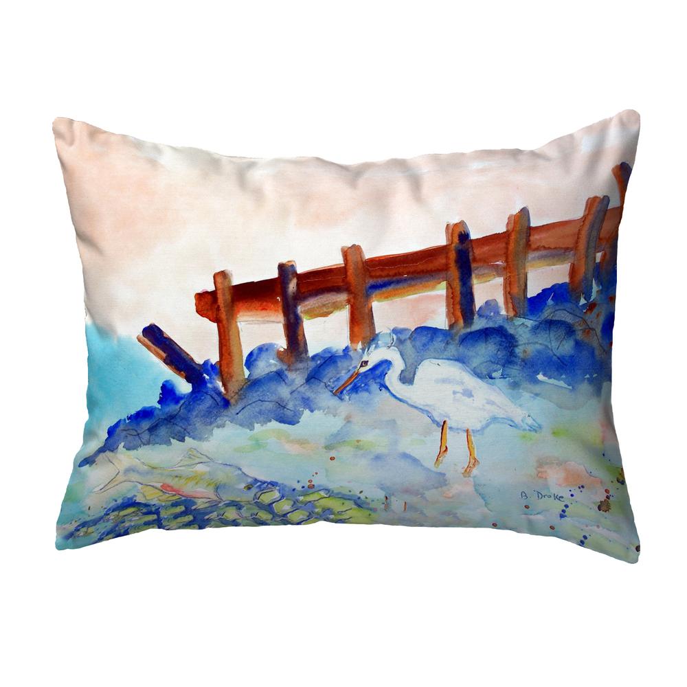 Great White Heron Small No-Cord Pillow 11x14. Picture 1