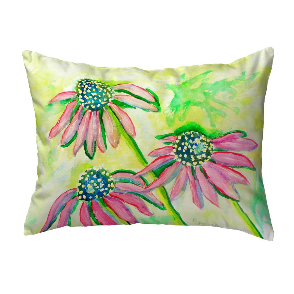Cone Flowers Small No-Cord Pillow 11x14. Picture 1