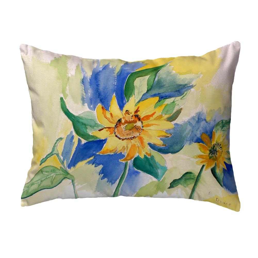 Betsy's SunFlower Small No-Cord Pillow 11x14. Picture 1