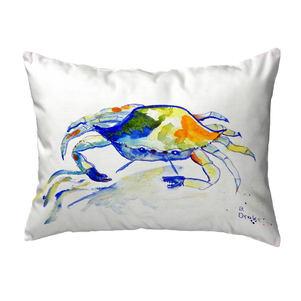Yellow Crab Small No-Cord Pillow 11x14. Picture 1
