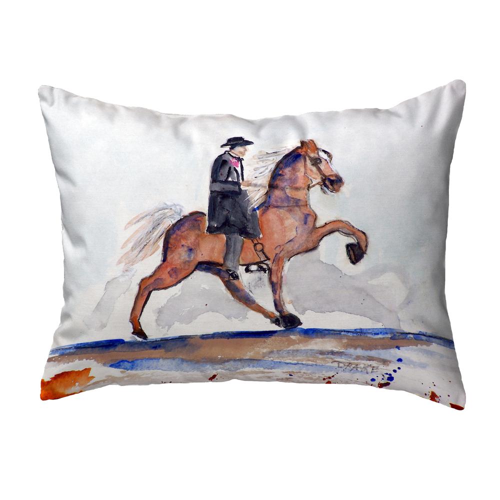 Brown Walking Horse Small No-Cord Pillow 11x14. Picture 1