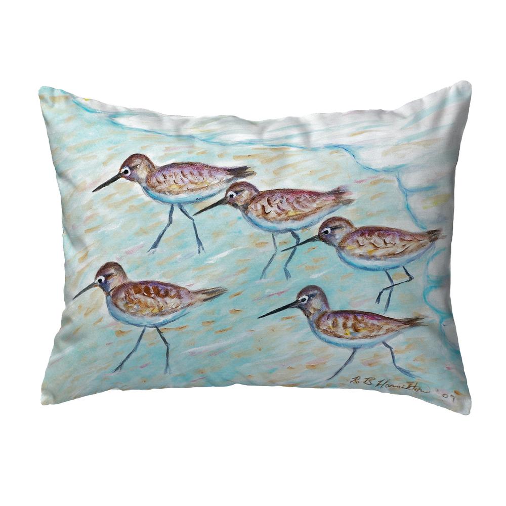 Sandpipers Small No-Cord Pillow 11x14. Picture 1