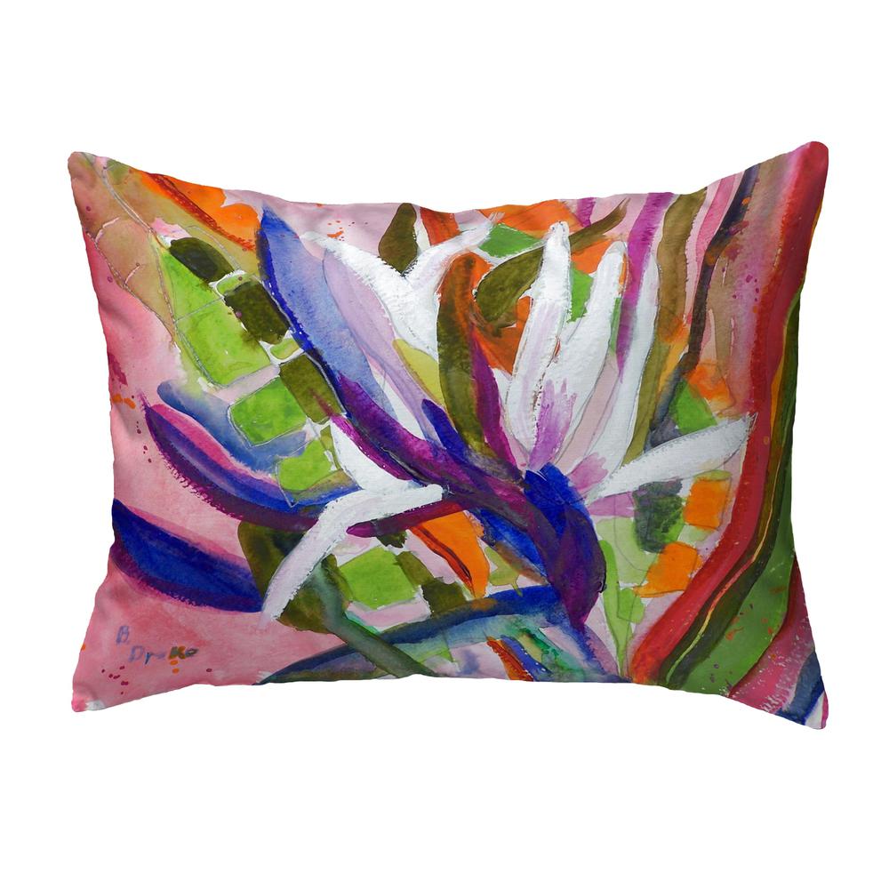 Betsy's Bird of Paradise Small No-Cord Pillow 11x14. Picture 1