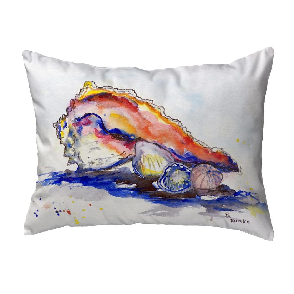 Betsy's Conch Small No-Cord Pillow 11x14. Picture 1