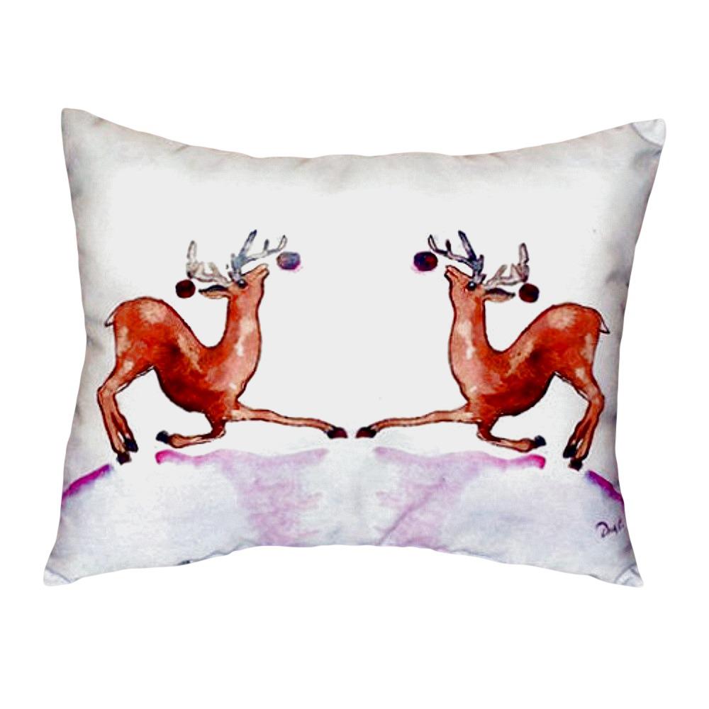 Dancing Deer Small No-Cord Pillow 11x14. Picture 1