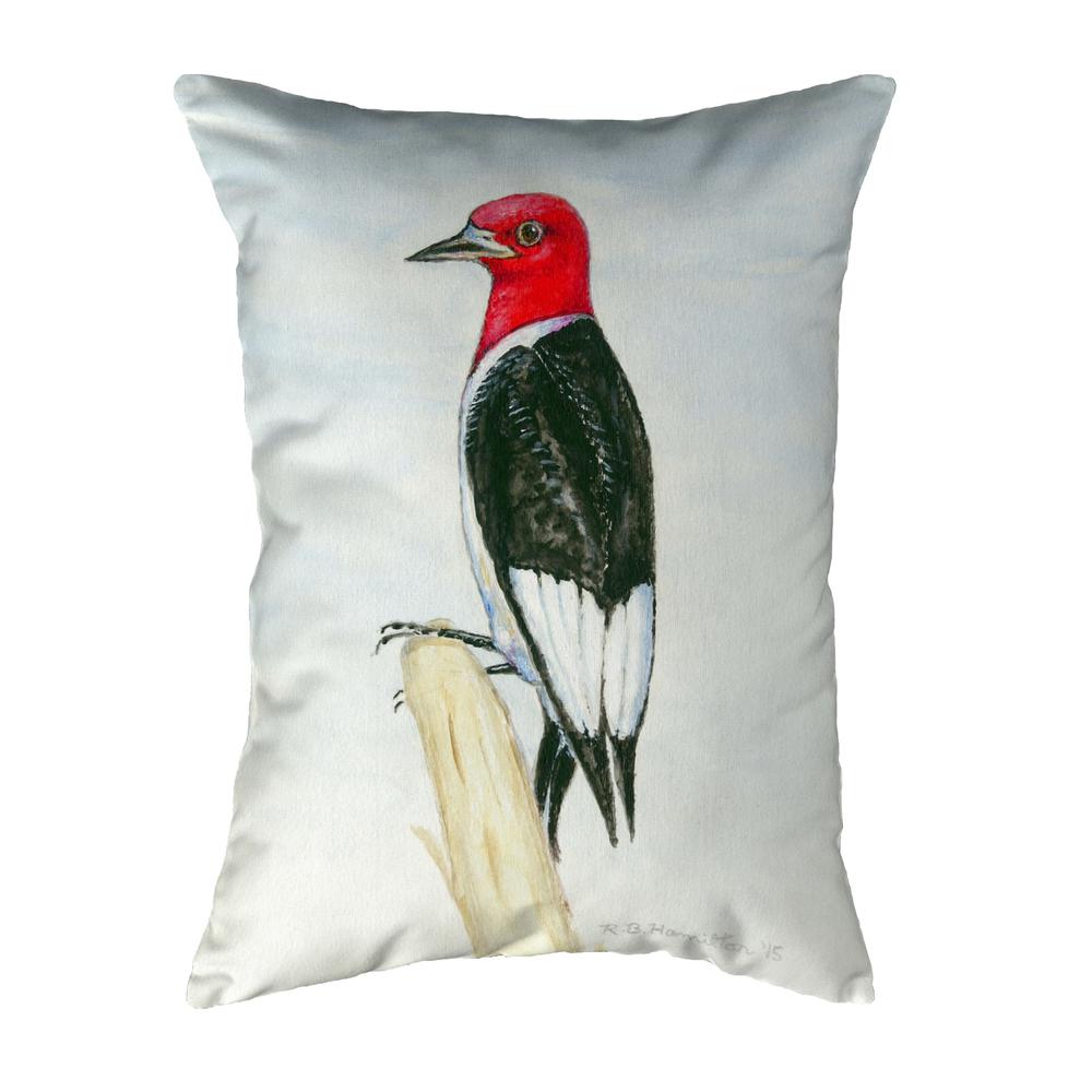Redheaded Woodpecker Small No-Cord Pillow 11x14. Picture 1