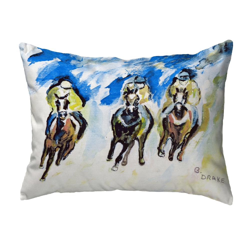 Three Racing Small No-Cord Pillow 11x14. Picture 1
