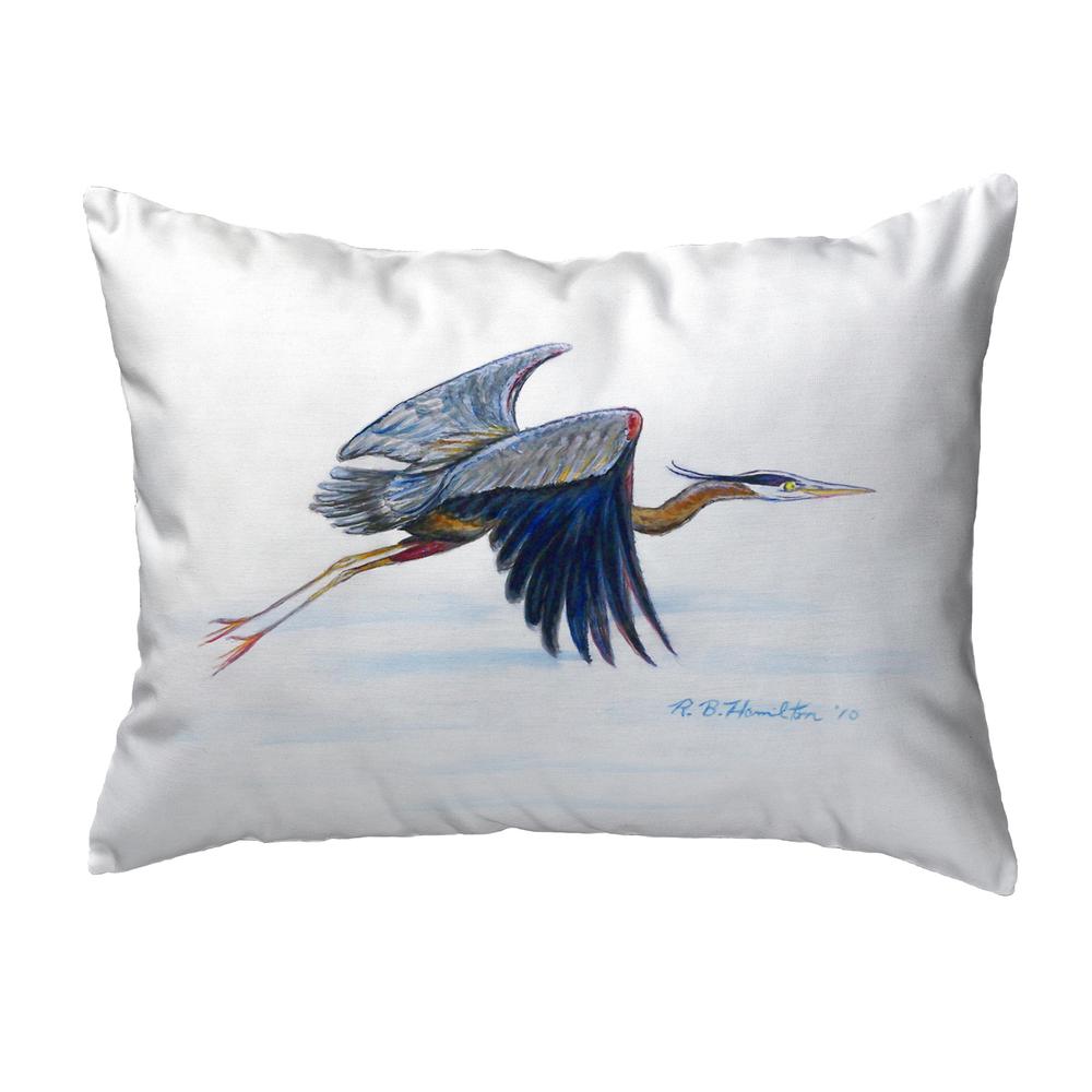 Eddie's Blue Heron Small No-Cord Pillow 11x14. Picture 1