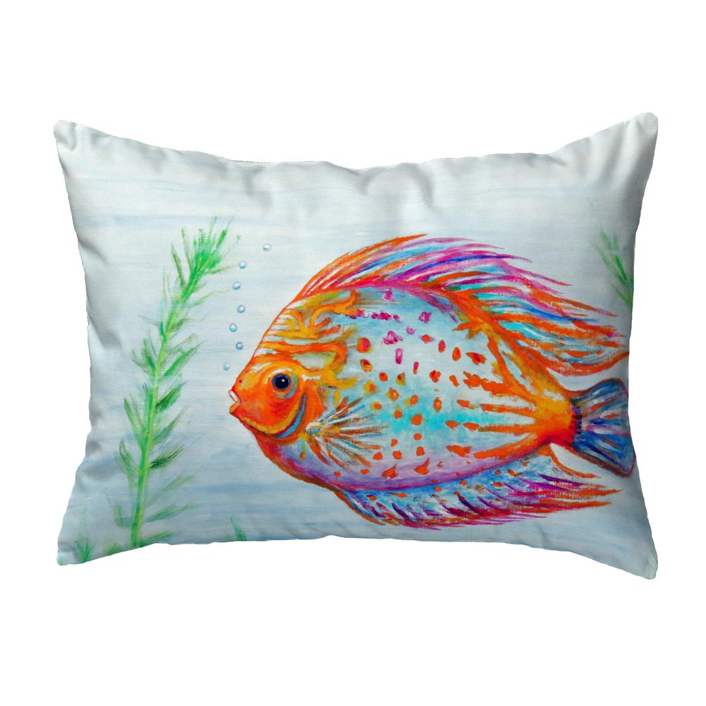 Orange Fish Small No-Cord Pillow 11x14. Picture 1