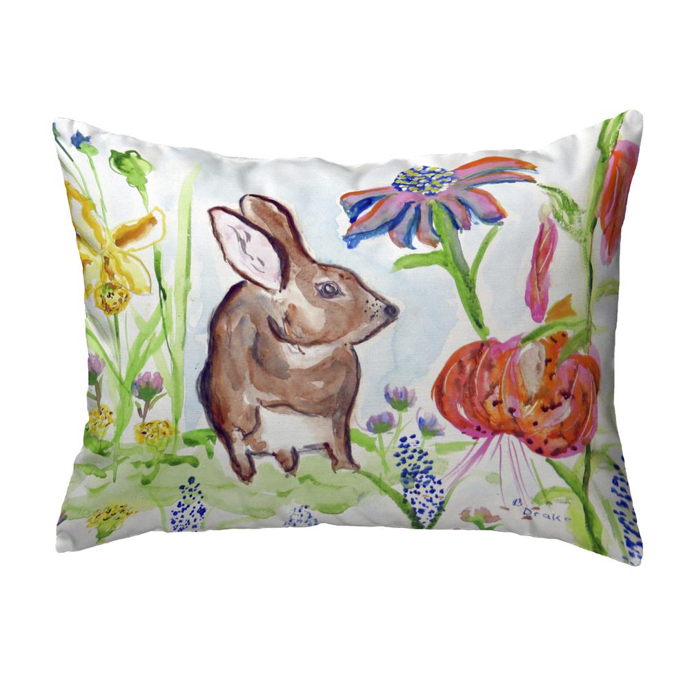 Brown Rabbit Right Small No-Cord Pillow 11x14. Picture 1