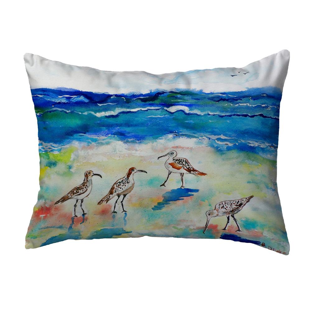 Betsy's Sandpipers Small No-Cord Pillow 11x14. Picture 1