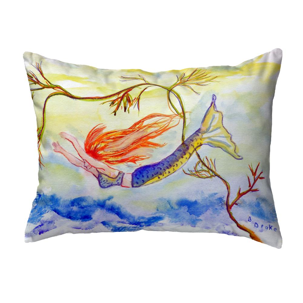 Diving Mermaid Small No-Cord Pillow 11x14. Picture 1