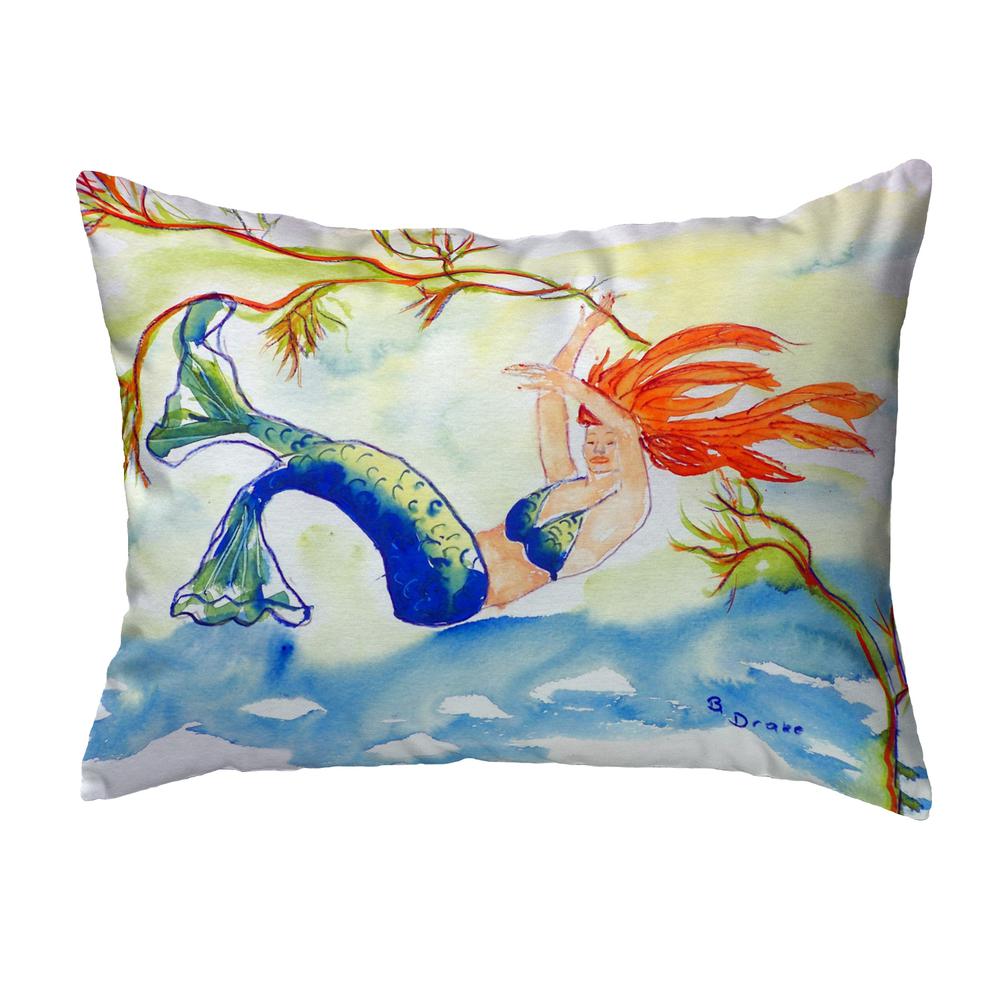 Resting Mermaid Small No-Cord Pillow 11x14. Picture 1