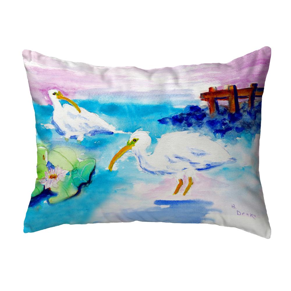 Betsy's White Ibis Small No-Cord Pillow 11x14. Picture 1