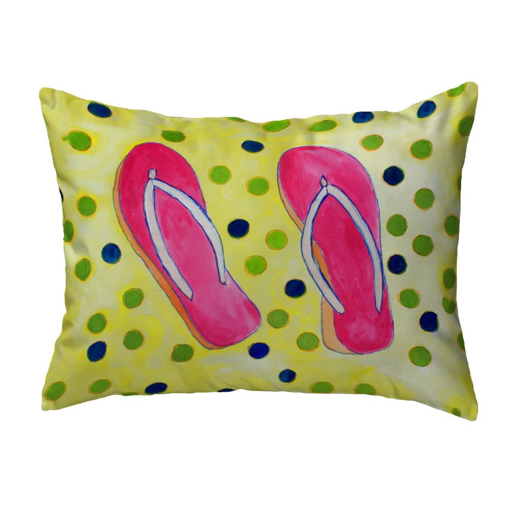 Flip Flops Small No-Cord Pillow 11x14. Picture 1