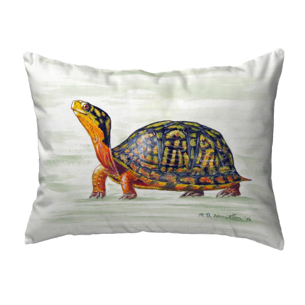 Happy Turtle Small No-Cord Pillow 11x14. Picture 1