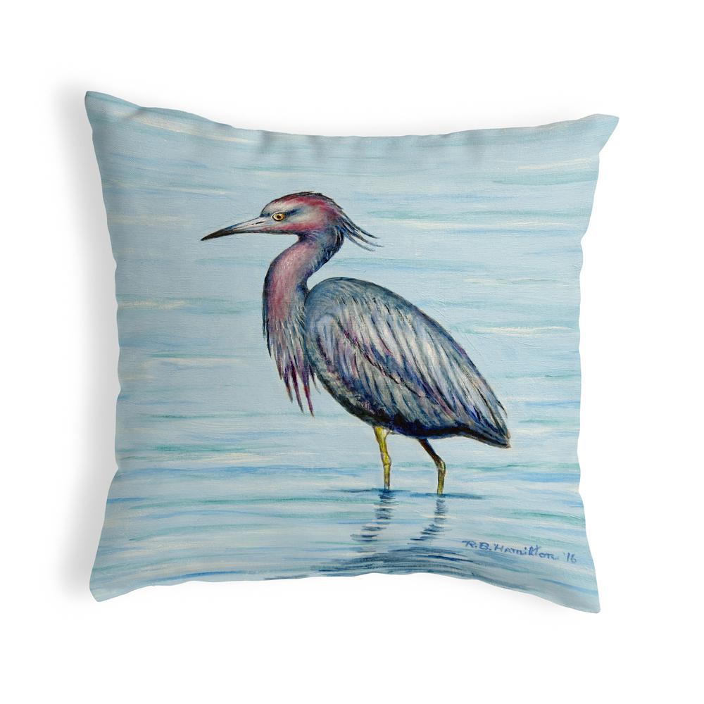 Dick's Little Blue Heron Small No-Cord Pillow 12x12. Picture 1