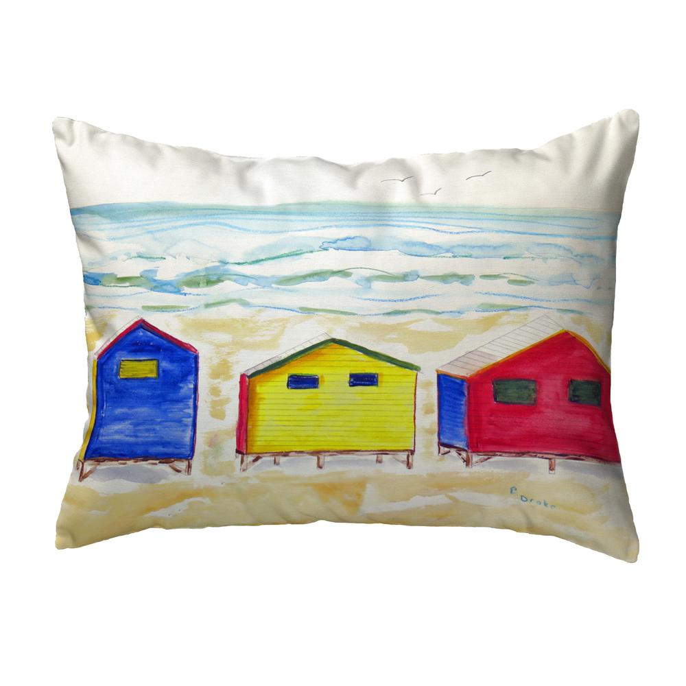 Beach Bungalows Small No-Cord Pillow 11x14. Picture 1