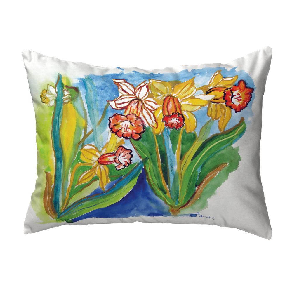Daffodils Small No-Cord Indoor/Outdoor Pillow 11x14. Picture 1