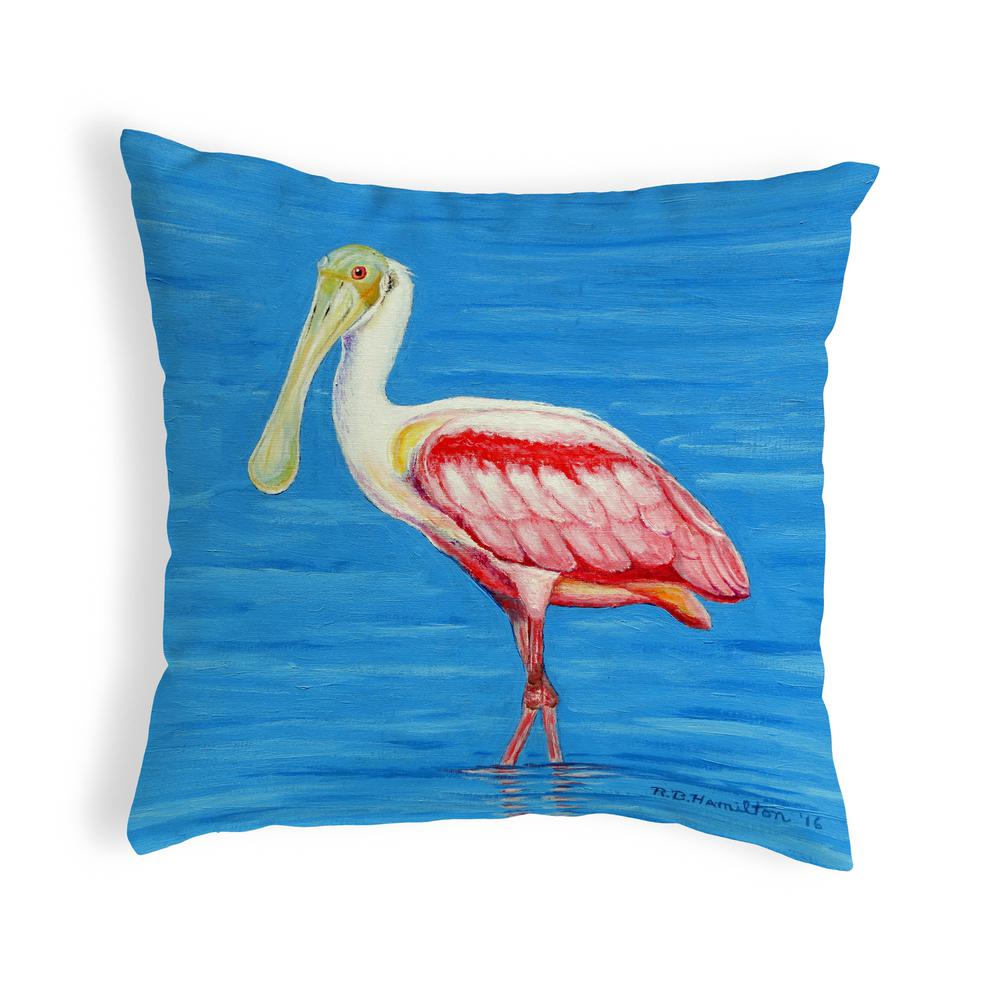Dick's Spoonbill Small No-Cord Indoor/Outdoor Pillow 12x12. Picture 1
