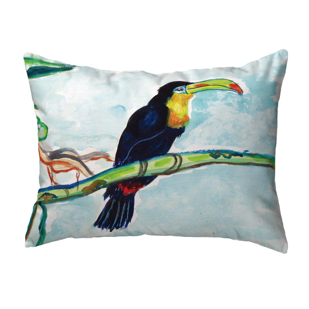 Toucan Small No-Cord Indoor/Outdoor Pillow 11x14. Picture 1