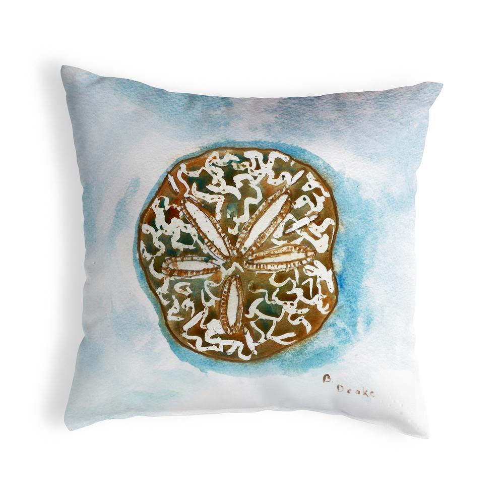 Betsy's Sand Dollar Small No-Cord Pillow 12x12. Picture 1