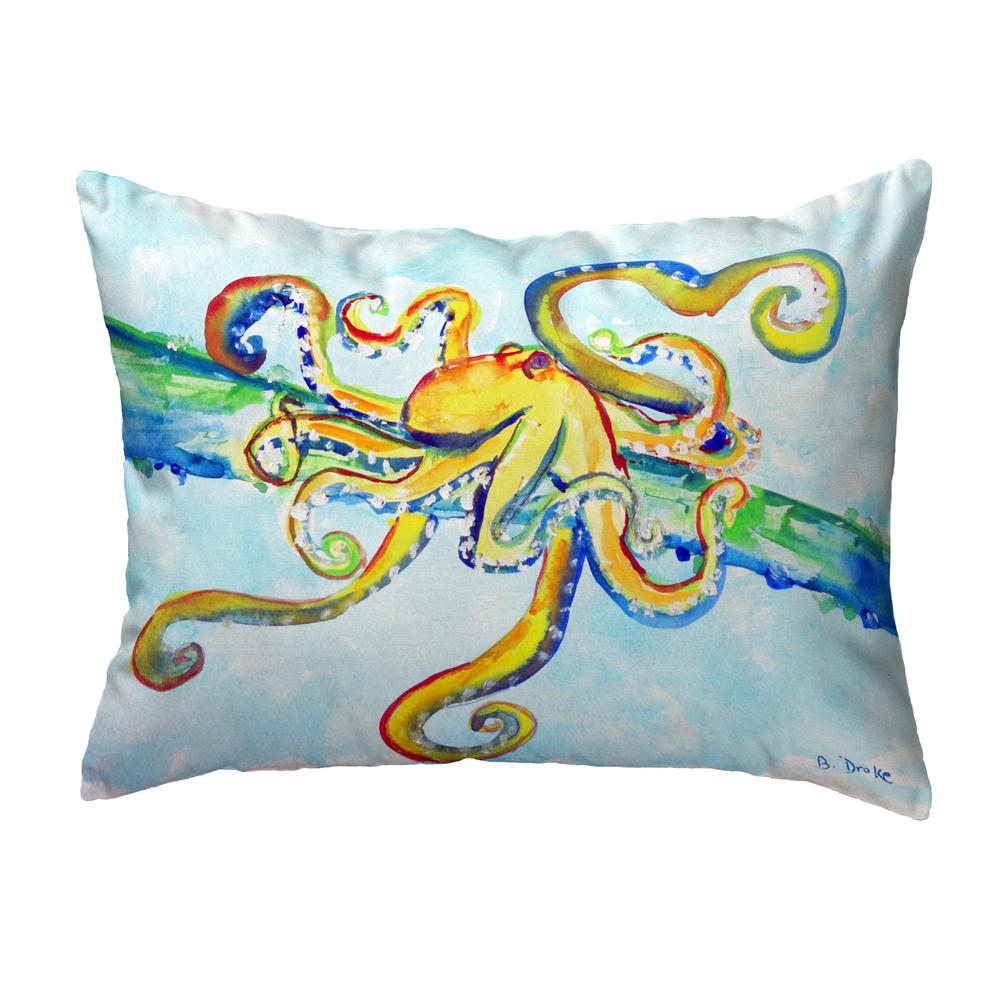 Crazy Octopus Small No-Cord Pillow 11x14. Picture 1