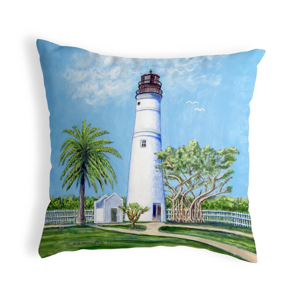 Key West Lighthouse Noncorded Pillow 12x12. Picture 1
