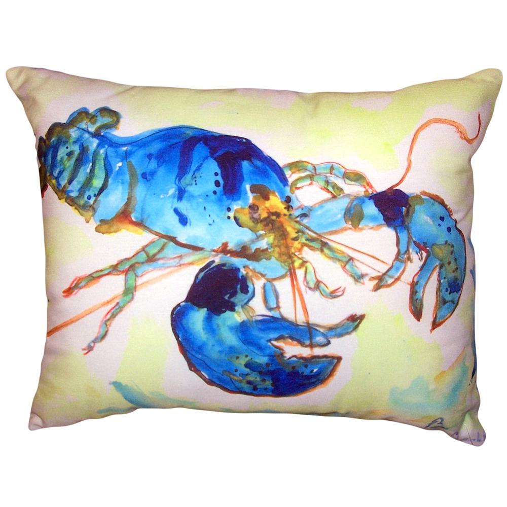 Green-Blue Lobster Small No-Cord Pillow 11x14. Picture 1