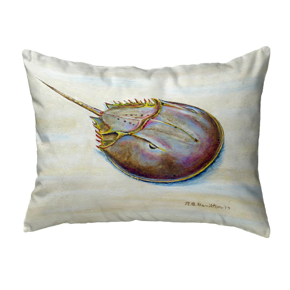 Horseshoe Crab Small No-Cord Pillow 11x14. Picture 1