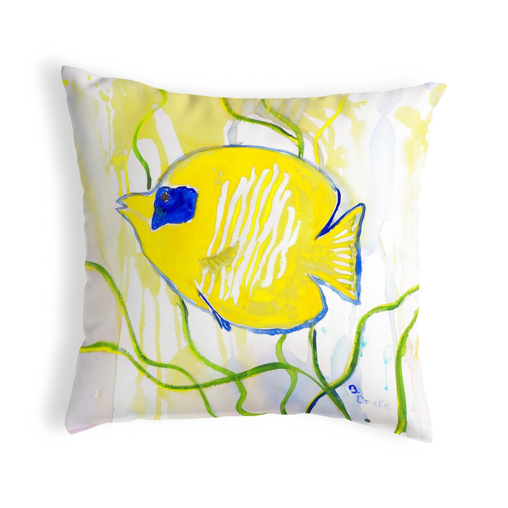 Yellow Tang Small No-Cord Pillow 12x12. Picture 1