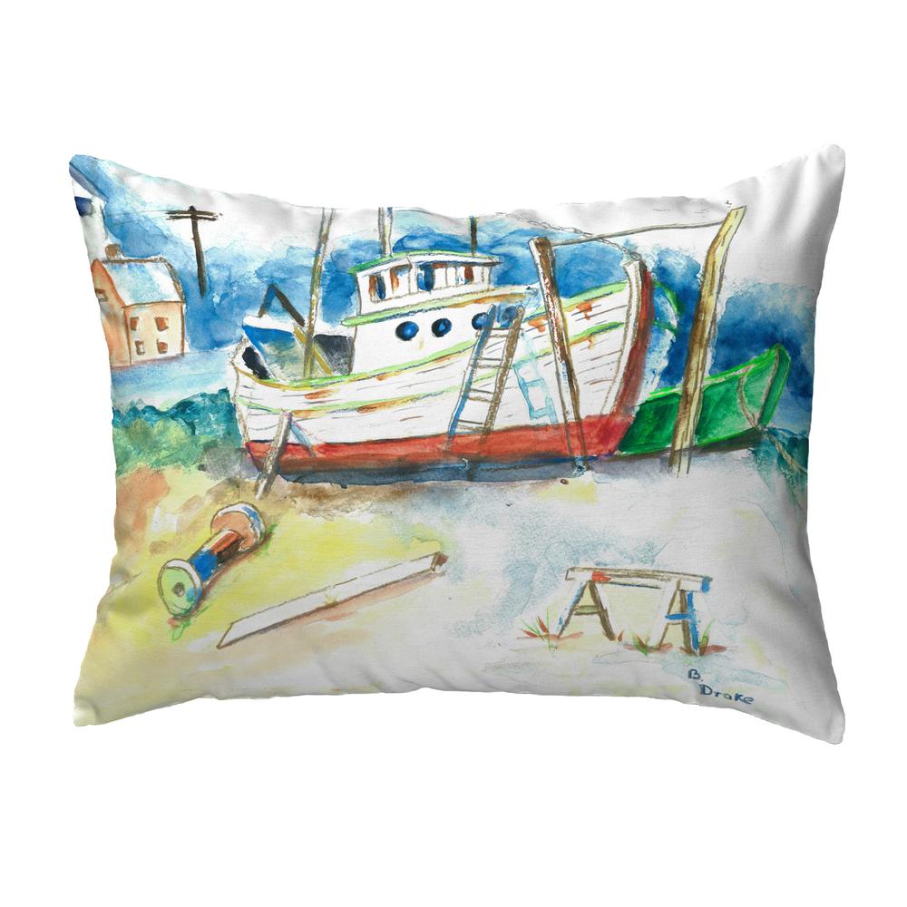 Old Boat Small No-Cord Pillow 11x14. Picture 1
