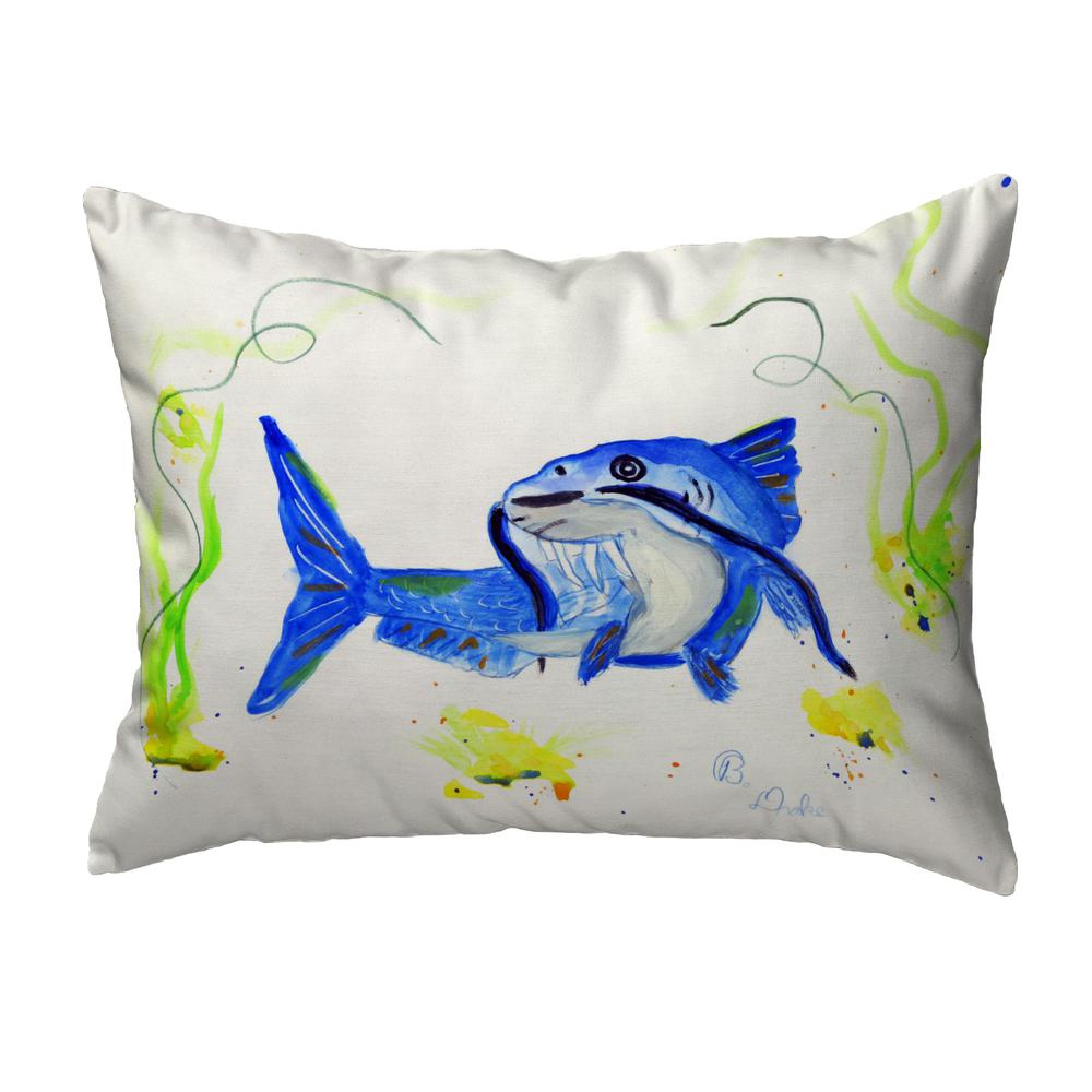 Betsy's Catfish Noncorded Indoor/Outdoor Pillow 11x14. Picture 1