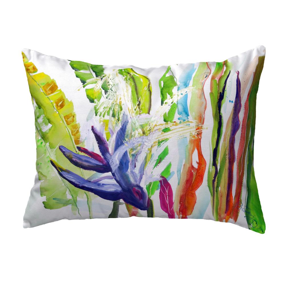 Abstract Bird of Paradise Small No-Cord Pillow 11x14. Picture 1
