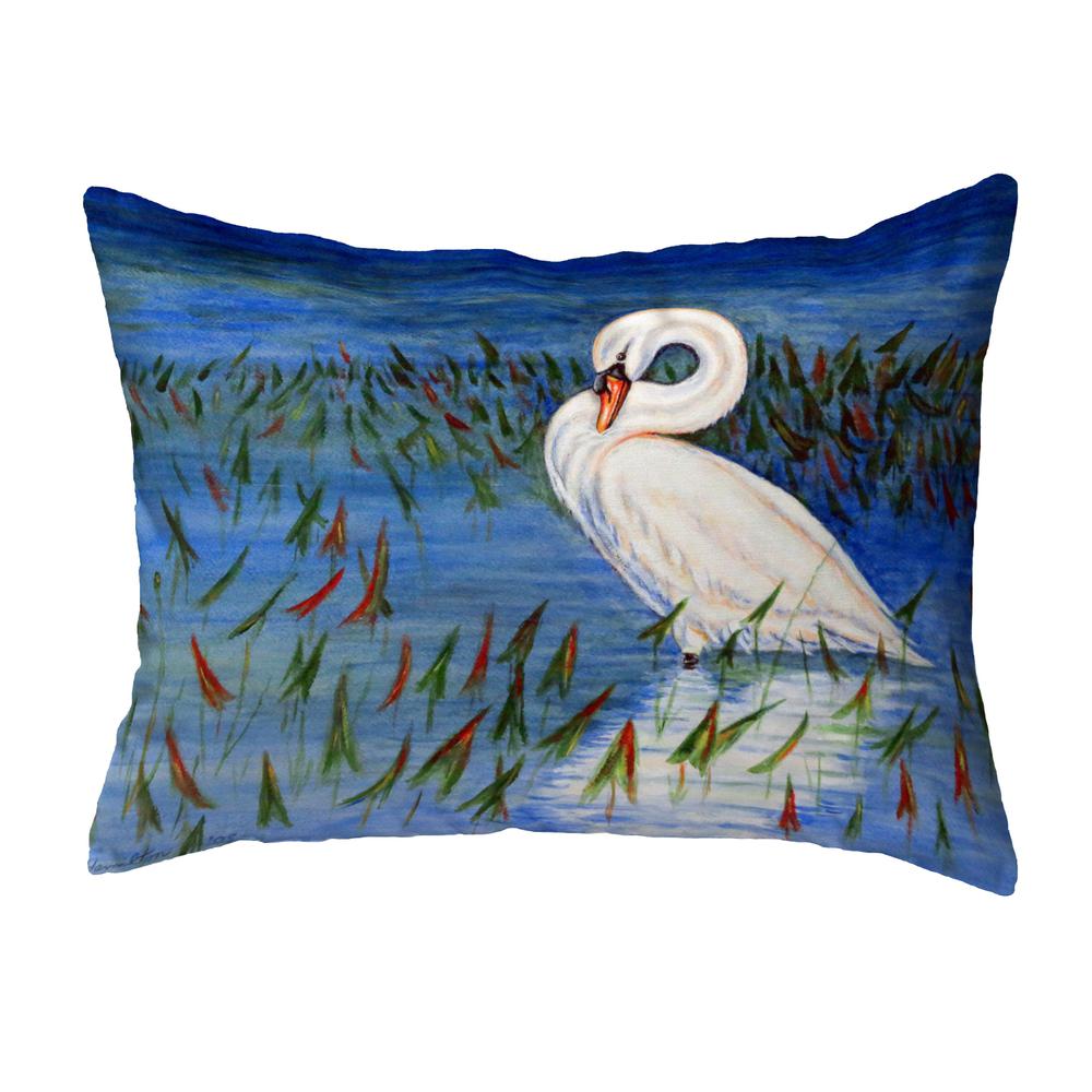Mute Swan Small No-Cord Pillow 11x14. Picture 1