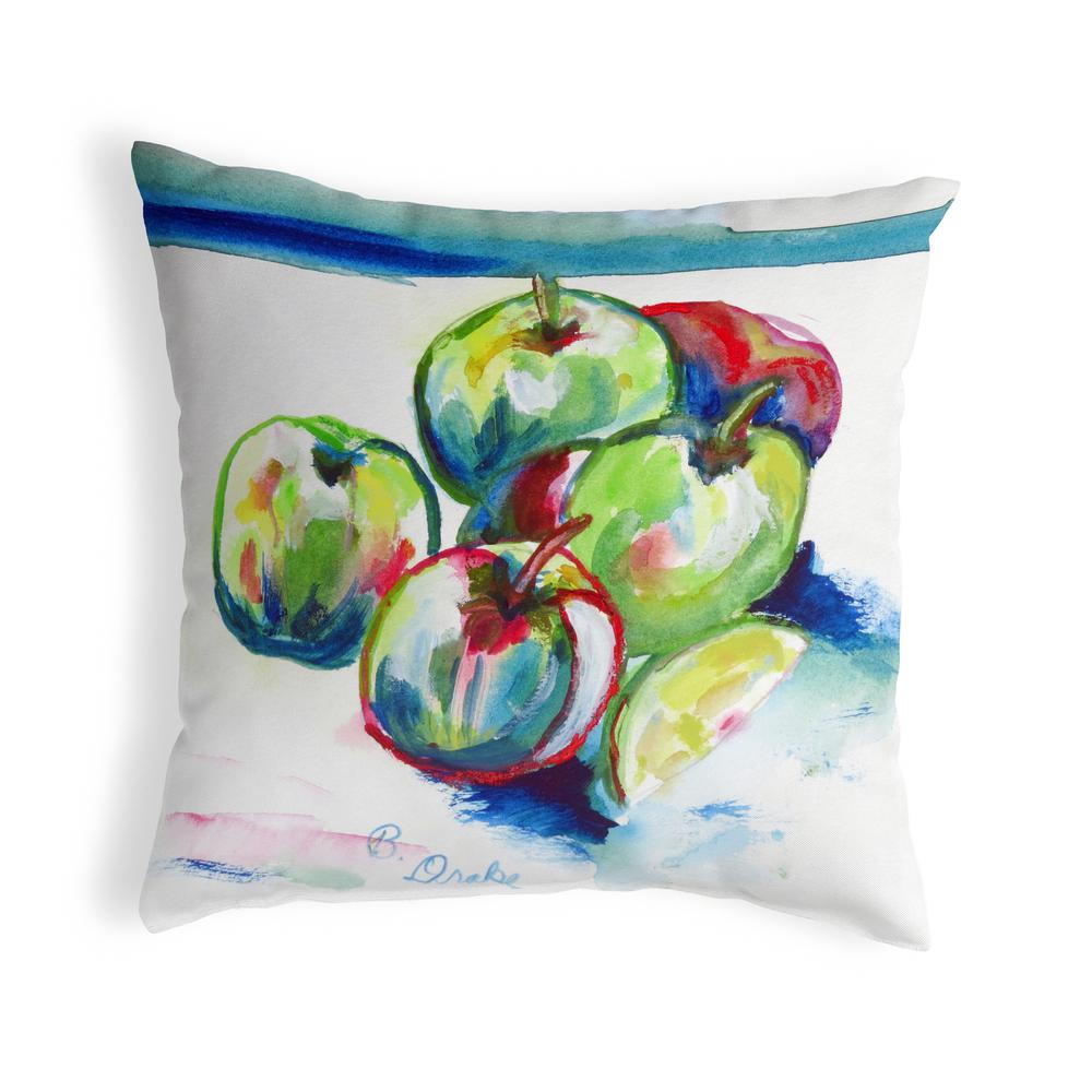 Green Apples Small No-Cord Pillow 12x12. Picture 1