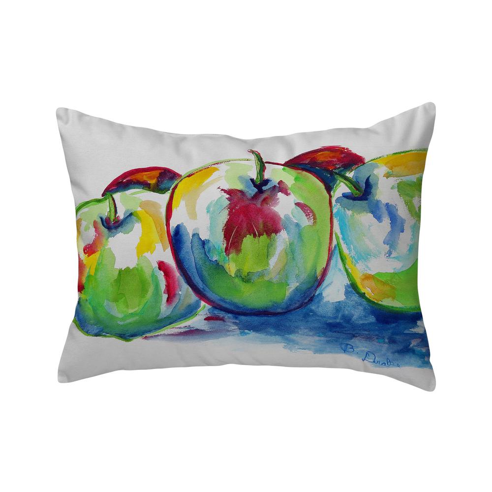 Three Apples Small No-Cord Pillow 11x14. Picture 1