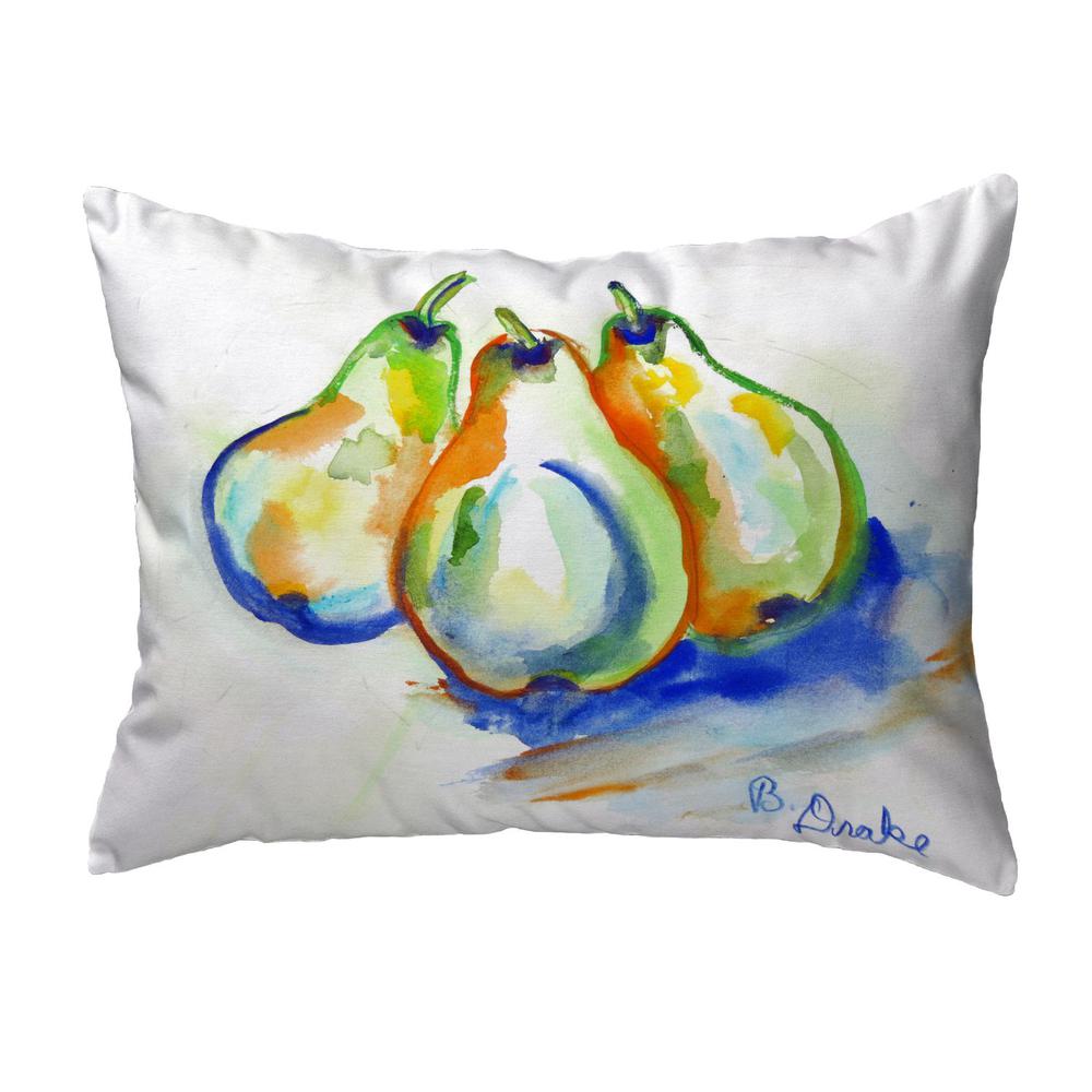 Three Pears Small No-Cord Pillow 11x14. Picture 1